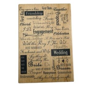 Wedding Background Wood Mounted Rubber Stamp by Rubber Stampede